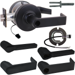 KIT - Grade 1 Electric Lock/Unlock (EL/EU) Storeroom, Cylindrical Lock, Latitude Lever, 12/24VDC, RX (Request to Exit) Switch, SFIC (Small Format IC), Less Core, 2-3/4in Backset, UL, ANSI Strike, 622/US19 Matte Black