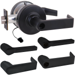 KIT - Grade 1 Electric Lock/Unlock (EL/EU) Storeroom, Cylindrical Lock, Latitude Lever, 12/24VDC, Key in Lever, Less Cylinder, 2-3/4in Backset, UL, ANSI Strike, 622/US19 Matte Black