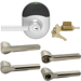 KIT - Mobile Enabled Wireless Cylindrical Lock, 125khz Proximity, 13.56MHz Smart, 2.4GHz Bluetooth Low Energy Reader, Key-in-Lever, Less Cylinder, Broadway Lever, 5000 Users, 2000 Audits, 2-3/4in Backset, ANSI Strike, Grade 1, 619/US15 Satin Nickel