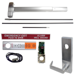 KIT - Exit Alarm, CVR Concealed Vertical Rod Exit Device, Escutcheon x Quantum Lever Nightlatch Trim 510L-NL, 36in x 96in, Less Dogging, LHR Left Hand Reverse/Reversible, Grade 1, 626/US26D Satin Chrome
