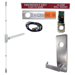 KIT - Exit Alarm, SVR Surface Vertical Rod Exit Device, Escutcheon x Dane Lever Trim 510L, 36in x 96in, Less Dogging, LHR Left Hand Reverse/Reversible, Grade 1, 626/US26D Satin Chrome