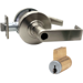 KIT - Grade 1 Entrance, Cylindrical Lock, Rhodes Lever, Key-in-Lever Schlage Keyway, C145 Keyway (0-Bitted Brushed Chrome Cylinder 626), 2-3/4in Backset, UL, ANSI Strike, 619/US15 Satin Nickel