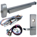 KIT - Rim Exit Device, Electric Motorized Latch Retraction, Touchbar Monitoring Switch TS (Request to Exit), Key Locks/Unlocks Vandal Resistant Lever x Escutcheon Plate Trim, LHR, Less Rim Cylinder for Trim, 48in, Grade 1, 630/US32D Stainless