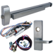 KIT - Rim Exit Device, Electric Motorized Latch Retraction, Touchbar Monitoring Switch TS (Request to Exit), Key Locks/Unlocks Vandal Resistant Lever x Escutcheon Plate Trim, RHR, Less Rim Cylinder for Trim, 48in, Grade 1, 630/US32D Stainless