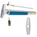 Narrow Stile CVR Concealed Vertical Rod Exit Device, 388 NL-OP Nightlatch Trim Optional Pull, Less Bottom Rod, 36in x Adjustable 80in to 100in, Hex Dogging, Grade 1, 626/US26D Satin Chrome