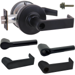 KIT - Grade 1 Classroom, Cylindrical Lock, Broadway Lever, FSIC (Schlage Full Sized IC), Less Core, 2-3/4in Backset, UL, ANSI Strike, 622/US19 Matte Black