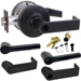 KIT - Grade 1 Classroom, Cylindrical Lock, Broadway Lever, Key in Lever, Schlage 6-Pin E Keyway (0-Bitted Brushed Chrome Cylinder 626), 2-3/4in Backset, UL, ANSI Strike, 622/US19 Matte Black