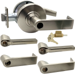 KIT - Grade 1 Entrance, Cylindrical Lock, Latitude Lever, Key-in-Lever Schlage Keyway, C Keyway (0-Bitted Brushed Chrome Cylinder 626), 2-3/4in Backset, UL, ANSI Strike, 619/US15 Satin Nickel