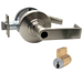 KIT - Grade 1 Entrance, Cylindrical Lock, Rhodes Lever, Key-in-Lever Schlage Keyway, C123 Keyway (0-Bitted Brushed Chrome Cylinder 626), 2-3/4in Backset, UL, ANSI Strike, 619/US15 Satin Nickel