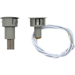 Concealed Door Position Switch for Metal Doors (also Works for Wood Doors),SPST, Mated Magnetic, Gray