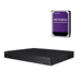 KIT - Wisenet A Series 16CH PoE NVR, 4TB Hard Drive Pre-Installed, Embedded Linux, H.265, H.264, MJPEG Codec,  Plug & Play by 16 PoE (LAN, 10/100), 1 RJ-45(WAN, 1Gbps), 1 RJ-45(WAN 10/100), Supported HDD (Max 6TB), HDMI / VGA Local Monitor