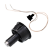 3/4in Diameter Recessed (Flush Mount) Magnetic Contact Switch Set, 1/2in Gap, 12in Leads, Closed Loop (N/O), Used for Steel Doors, UL Listed, Black