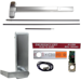 KIT - Exit Alarm, CVR Concealed Vertical Rod Exit Device, Blank Escutcheon x Dane Lever Trim 510L-BE, 36in x 96in, Less Dogging, LHR Left Hand Reverse/Reversible, Grade 1, 626/US26D Satin Chrome