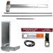KIT - Exit Alarm, CVR Concealed Vertical Rod Exit Device, Blank Escutcheon x Dane Lever Trim 510L-BE, 36in x 96in, Less Dogging, RHR Right Hand Reverse/Reversible, Grade 1, 626/US26D Satin Chrome