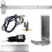 KIT - RX Request to Exit, MEL Motorized Electric Latch Retraction, Fire Rated, CVR Concealed Vertical Rod Exit Device, Blank Escutcheon x Dane Lever Trim 510L-BE, 36in x 96in, LHR, 24VDC @ 1 Amp, Grade 1, 626/US26D Satin Chrome