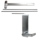 KIT - CVR Concealed Vertical Rod Exit Device, Blank Escutcheon x Dane Lever Trim 510L-BE, 36in x 96in, Hex Dogging, RHR Right Hand Reverse/Reversible, Grade 1, 626/US26D Satin Chrome