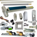 KIT - Fire-Rated (No Dogging), QEL (Quiet Electric Latch Retraction), RX (Request to Exit Switch), SVR (Surface Vertical Rod) Grooved Exit Device, 996L Lever Trim, LHR/Reversible Handing (Snap Ring Tool Required), Less Bottom Rods, 48in x 84in, Grade 1, 626/US26D Satin Chrome