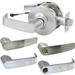 KIT - 10X-Line Electrified B Lever, 12/24VDC, Fail Safe/Fail Secure Field Selectable, LA Keyway 1 Bitted, 2-3/4in Backset, ANSI Strike, Grade 1, 626/US26D Satin Chrome