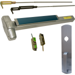 KIT - Fire-Rated (No Dogging), CVR (Concealed Vertical Rod) Grooved Exit Device, 990 Nightlatch Trim (Requires Rim Cylinder), 36in x Adjustable (Heights Up to 120in), Grade 1, 626/US26D Satin Chrome