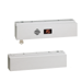 1650lbs EMLock Tandem Door Delayed Egress Electromagnetic Lock, NFPA 101, Fixed 15 Second Egress Delay, Keyswitch Reset, Visual and Verbal Countdown and Alarm Tone, 12/24VDC, UL 294 Listed, Grade 1, 628/US28 Satin Aluminum