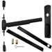 KIT - CD (Cylinder Dogging, Requires 1-1/4in Mortise Cylinder), SVR (Surface Vertical Rod) Smooth Exit Device, 990 Nightlatch Trim (Requires Rim Cylinder), 36in x 84in, Grade 1, 711/US19 Black