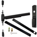 KIT - CD (Cylinder Dogging, Requires 1-1/4in Mortise Cylinder), SVR (Surface Vertical Rod) Smooth Exit Device, 990TP Thumb Piece Trim (Requires Rim Cylinder), 48in x 84in, Grade 1, 711/US19 Black