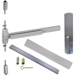 KIT - LD (Less Dogging), SVR (Surface Vertical Rod) Smooth Exit Device, 990 Dummy Pull Trim, 36in x 84in, Grade 1, 630/US32D Stainless Steel