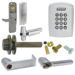KIT - Keypad Stand Alone Classroom/Storeroom, Exit Trim for Rim or CVR (Concealed Vertical Rod/Cable) Exit Devices, Latitude Lever, FSIC (Schlage Full Size IC), Less Core, UL, Field Reversible Handing, Grade 1, 626/US26D Satin Chrome