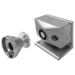 Electromagnetic Door Holder, Floor Mount Single, 12/24VAC/DC, Chrome Powder Coat
