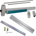 KIT - Less Dogging, SVR (Surface Vertical Rod) Grooved Exit Device, Exit Only No Trim, 48in x 84in, Grade 1, 628/US28 Satin Aluminum