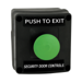Exit Mushroom Switch, Explosion Proof, Green Button, Momentary, SPDT Single Pole Double Throw