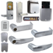 KIT - Keypad Stand Alone Apartment, Mortise Lock, Athens Lever, Key-in-Lever, Less Cylinder, 8AA Battery Kit, 2-3/4in Backset, UL, ANSI Strike, Field Reversible Handing, Grade 1, 626/US26D Satin Chrome