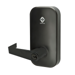 Bluetooth Mobile Access Cylindrical Lock, Augusta Lever, 6-Pin Para Keyway, 2-3/4" Backset,  Grade 1, (4 AA Batteries), BSP Black Suede