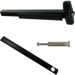 KIT - Cylinder Dogging, Rim Exit Device, Exit Only No Trim, with 6 Each Sex Nuts and Bolts (425) (Size 10-24), 48in, Grade 1, 711/315 Flat Black