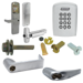 KIT - Keypad Stand Alone Classroom/Storeroom, Exit Trim for Rim or CVR (Concealed Vertical Rod/Cable) Exit Devices, Athens Lever, FSIC (Schlage Full Size IC), Less Core, UL, Field Reversible Handing, Grade 1, 626/US26D Satin Chrome