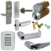 KIT - Keypad Stand Alone Classroom/Storeroom, Exit Trim for Rim or CVR (Concealed Vertical Rod/Cable) Exit Devices, Athens Lever, FSIC (Schlage Full Size IC), Core Included, C Keyway (1-Bitted Brushed Chrome Cylinder 626), UL, Field Reversible Handing, Grade 1, 626/US26D Satin Chrome