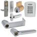 KIT - Keypad Stand Alone Classroom/Storeroom, Exit Trim for Rim or CVR (Concealed Vertical Rod/Cable) Exit Devices, Latitude Lever, Key-in-Lever, 6-Pin C Keyway (0-Bitted Brushed Chrome Cylinder 626), UL, Field Reversible Handing, Grade 1, 626/US26D Satin Chrome