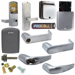 KIT - Multi-Technology Reader Stand Alone Classroom/Storeroom, Mortise Lock, Athens Lever, FSIC (Schlage Full Size IC), Less Core, 8AA Battery Kit, 2-3/4in Backset, UL, ANSI Strike, Field Reversible Handing, Grade 1, 626/US26D Satin Chrome