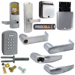 KIT - Multi-Technology Reader and Keypad Stand Alone Classroom/Storeroom, Mortise Lock, Athens Lever, SFIC (Small Format IC), Less Core, 8AA Battery Kit, 2-3/4in Backset, UL, ANSI Strike, Field Reversible Handing, Grade 1, 626/US26D Satin Chrome
