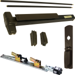 KIT - QEL (Quiet Electric Latch Retraction), SVR (Surface Vertical Rod) Exit Device, 990TP Thumb Piece Trim, Non-Handed, 36in x 84in, Grade 1, 710/313AN Dark Bronze Anodized