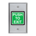 Push to Exit Button, Momentary , DPDT Double Pole Double Throw, Single Gang, 12/24VDC, Illuminated, Red and Green Lens Included, 630/US32D Stainless Steel