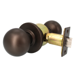 Passage Ball Knob, 2-3/4in Backset, Grade 2, 613E/US10BE Dark Oxidized Satin Bronze