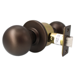 Passage Ball Knob, 2-3/8in Backset, Grade 2, 613E/US10BE Dark Oxidized Satin Bronze