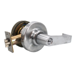 12VDC Electric Storeroom Clutched Lever Lockset, EU Electric Unlock, Fail-Secure, (REX) Request to Exit, Marks C Keyway, 2-3/4in Backset, 626/US26D Satin Chrome
