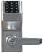 Trilogy Touch T2 EZ-Touch Standalone Digital Cylindrical Lock, Schlage C Keyway, Illuminating Numbers, 100 Users, No Audit or Scheduled Events, Weatherproof, 626/US26D Satin Chrome