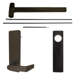 KIT - CVR Concealed Vertical Rod Exit Device, Blank Escutcheon x Dane Lever Trim 510L-BE, 36in x 96in, Cylinder Dogging, Less Cylinder, RHR Right Hand Reverse/Reversible, Grade 1, 710/313AN Dark Bronze Anodized