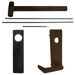 KIT - CVR Concealed Vertical Rod Exit Device, Escutcheon x Dane Lever Trim 510L, 36in x 96in, Cylinder Dogging, Less Cylinder, LHR Left Hand Reverse/Reversible, Grade 1, 710/313AN Dark Bronze Anodized
