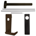 KIT - CVR Concealed Vertical Rod Exit Device, Escutcheon x Dane Lever Trim 510L, 36in x 96in, Cylinder Dogging, Less Cylinder, RHR Right Hand Reverse/Reversible, Grade 1, 710/313AN Dark Bronze Anodized