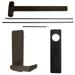 KIT - CVR Concealed Vertical Rod Exit Device, Escutcheon x Dane Lever Dummy Trim 510L-DT, 36in x 96in, Cylinder Dogging, Less Cylinder, RHR Right Hand Reverse/Reversible, Grade 1, 710/313AN Dark Bronze Anodized