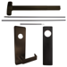 KIT - CVR Concealed Vertical Rod Exit Device, Escutcheon x Dane Lever Nightlatch Trim 510L-NL, 36in x 96in, Cylinder Dogging, Less Cylinder, RHR Right Hand Reverse/Reversible, Grade 1, 710/313AN Dark Bronze Anodized